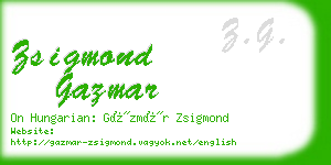 zsigmond gazmar business card